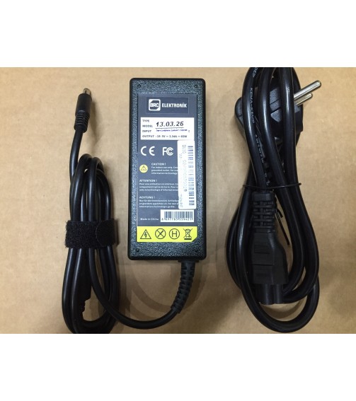 Dell 19,5 volt 3,34 amper 65 watt ince iğne uçlu adaptör sıfır