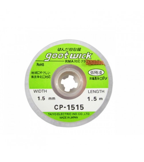 Goot Wich 1.5 mm , 1,5 mt lehim çekme teli cp-1515 sıfır Goot Wich 1.5 mm , 1,5 mt lehim çekme teli cp-1515 sıfır