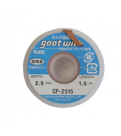 Goot Wich 2.5 mm , 1.5 mt lehim çekme teli cp-2515 sıfır