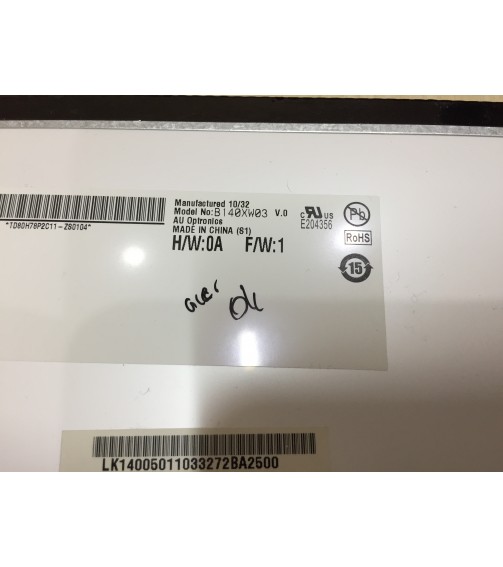 14" PARLAK LCD LED PANEL B140XW03 V.0 1366 x 768