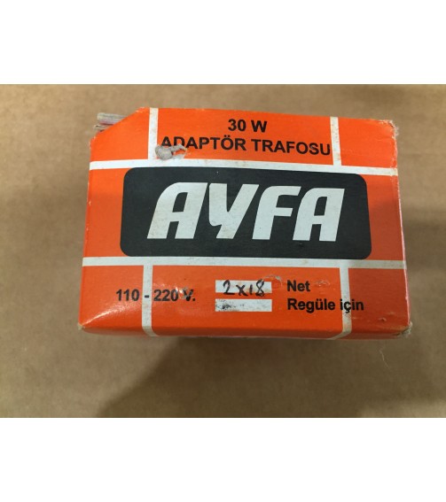 30 watt 2x18 volt ayfa trafo sıfır